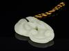 Late Qing/Republic-A White Jade Carved Lingzhi Pendant - 5