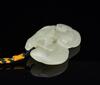 Late Qing/Republic-A White Jade Carved Lingzhi Pendant - 6