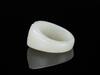 Late Qing- A White Jade Carved Archer Ring - 4