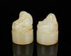 Qing-A Pair Of White Jade Carved �Ram� Seals - 3