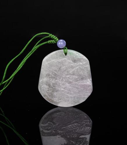 A Semi Translucent Lavender Jadeite Paendant