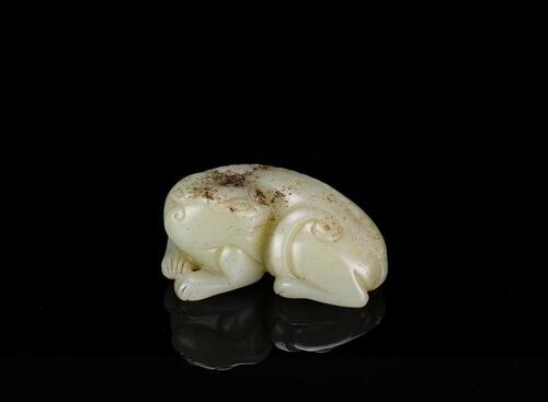 A White Jade Carved Beast