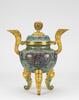 Late Qing/Republic-A Cloisonne Enamel �Lotus� Tripod Censer - 4