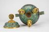 Late Qing/Republic-A Cloisonne Enamel �Lotus� Tripod Censer - 6