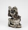 Early 20th Century-A Ebony Wood Ganesha In Laid Silver - 3