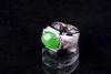 A Emerald Green Color Jadeite Ring - 5