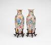 Late Qing/Republic-A Pair Of Famille-Glazed "Flowers" Vase - 3