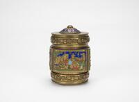 Republic - A Silver And Cloisonne Cover Box