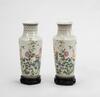 Republic - A Pair Of Famille- Glazes "Flowers" Vases - 2