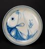 Late Qing/Republic - A Blue And White 'Koi� Plate - 2