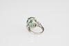 A Natural 8.13 ct Emerald Mounted With Diamond Platinum Ring - 3