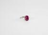 Certif ied 2.75 Ctw Ruby And Diamond Ring 14K White Gold