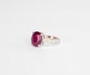 Certif ied 2.75 Ctw Ruby And Diamond Ring 14K White Gold - 3