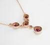 Certif ied 9.35 Ctw I2/I3 Ruby And Diamond 14K Rose Gold Necklace - 4