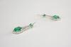 Certif ied 4.84 Ctw Emerald And Diamond SI2/ I1 14K White Gold Wire Hook Earrings - 4