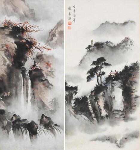 Koo Mei (B.1929) Two Painting