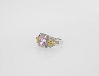 Pink Sapphire Ring White Gold Ring