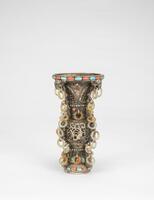 Republic-A Silver insert Coral And Gems Vase