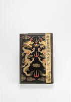 Qing-A Set Of Eight Ink Cake in Gilt-ink Dragon Lacque Box with Zhang Da Qian Inscription. (5 Ink Has Broken)