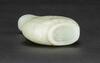 Qing- A White Jade Vase H: 10 cm - 6