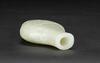 Qing- A White Jade Vase H: 10 cm - 7