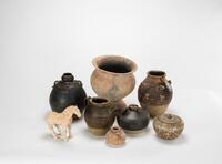 Tang/Sung/Ming-A Group Of Eight Ceramic 25 X 21.5 cm ______