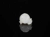 A White Jade Carved Peach