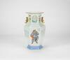 Daoguang - A Famille-Glazed Hexagonal Warriors And Poetry Vase