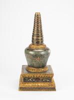 Qing-A Gilt-Bronze Cloisonne Buddha Stupa