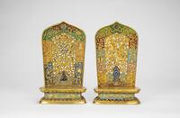Late Qing - A Pair Of Gilt-Bronze Buddha Stand