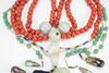 Late Qing - A Red Agate , Jadeite And Cystal Beads Court Necklace (Chaozhu) - 3