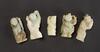 Qing - A Group Of Ten White Jade Carved Childs (9 woodstand) - 3
