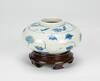 Qing - A Blue And White �Flowers� Washer - 3