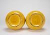 Republic - A Pair Of Yellow Glazed Gourd Vases (Da Qing Kangxi Nain Zhi) Mark - 3