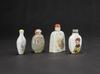 Republic/Early 20th Century - Three Famille Glazed Porcelains Snuff Bottle And A Glass Snuff Bottles - 2