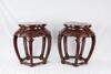 Late Qing - A Pair Of Red And Black Lacquer Stools - 2