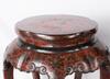 Late Qing - A Pair Of Red And Black Lacquer Stools - 6