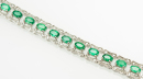 14K White Gold Emerald And Diamond Tennis - 5