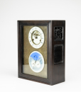 Republic-A Mechanic Chime Clock with Date/ Day/Month/Moonphrase in Wood Frame. - 6