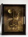 Republic-A Mechanic Chime Clock with Date/ Day/Month/Moonphrase in Wood Frame. - 9