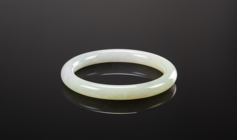 A Semi Translucent Jadeite Bangle