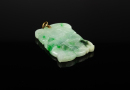 Republic - A Green Jadeite Carved �Lotus� Pendant - 3