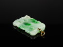 Republic - A Green Jadeite Carved �Lotus� Pendant - 4