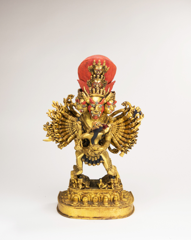 A Gilt Bronze Figure Of Vajrabhairava And Vajravetali