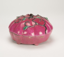 Late Qing - A Pink Red Glazed Melon Shape Cover Box - 3