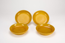 Late Qing/Repubic- 4 Pcs Yellow Glazed �Dragon� Dishes. - 2