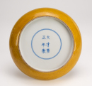 Late Qing/Repubic- 4 Pcs Yellow Glazed �Dragon� Dishes. - 9