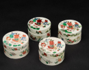 Late Qing-A Group Of Four Famille- Glazed �Childs� Cover Boxes (4 Pcs) - 3