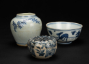 Qing-A Group Of Tree Blue And White Porcelain - 2