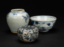 Qing-A Group Of Tree Blue And White Porcelain - 3